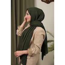 Bambu Şal Tesettür, Pamuklu, Hafif, Rahat, Şık, Yüksek Kalite, Hijab, Shawl, Original, Lux Haki