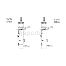 Ön Sol Amortisör Citro N C4 Cactus Van 1.6 Hdı-73 Kw 99 Hp-2001-2005-2019 2020-2008-2024citro N C4 Cactus Van 1.5 Hdı 16v-73 Kw 99 Hp-2001-2005-2019 2020-2008-2024citro N C4 Cactus Van 1.2 Puretech 1982 Sonrası60 Kw 82 Hp