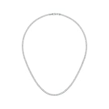 Merano Design 3 MM Rhodium Su Yolu Kolye