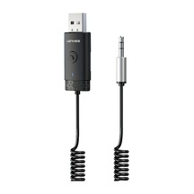 Lenyes Lr209 Spiral Kablolu Dahili Mikrofonlu Kablosuz Ses Alıcı Aux Bluetooth Adaptör Siyah
