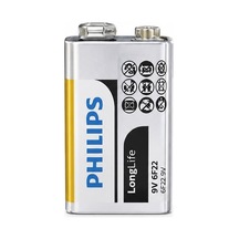 Philips Longlife 9v Kare Pil 6f22 Uzun Ömürlü Çinko Karbon Pil