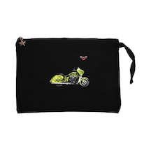 Victory Vison Green Siyah Clutch Astarlı Cüzdan / El Çantası Siyah