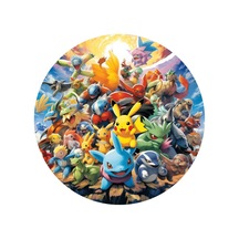 Pokemon Yuvarlak Pasta Yenilebilir Resim Baskı 20 Cm