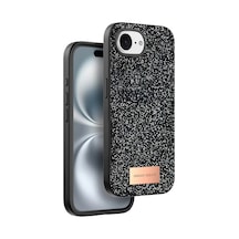 Onegif Apple Uyumlu iPhone 16e Uyumlu Bright Simli Kapak - Siyah