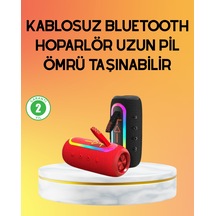Yüksek Ses Kaliteli Kablosuz Hoparlör Led Işıklı