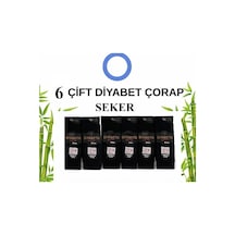 Abani Classic 6 Çift Bambu Dikişsiz Karışık Renkli Emre Şeker Çorap Siyah