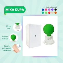 Silikon Vakumlu Mika Yüz Masaj Kupası No:4 Açık Yeşil Çok Renkli