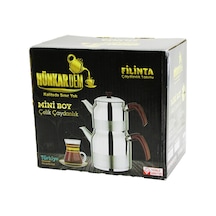Çelik Mini Çaydanlık Seti - Çift Kapaklı 1l/1.5l Kendinden Süzgeçli Diğer