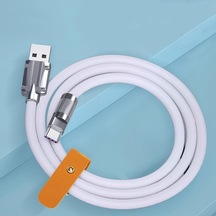 120 W 6A Süper Hızlı Şarj Tipi C Sıvı Silikon Kablo Hızlı Şarj Usb Huawei Mate 50 İçin Usb Kabloları İos Uyumlu 14 Kablo 56373382