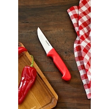 Cooker 25 Cm Paslanmaz Çelik Kasap Bıçağı Kırmızı Ckr4596