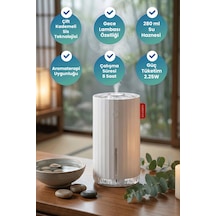 Kablosuz Şarjlı Hava Nemlendirici Oda Kokusu Difüzörü - 280 Ml Led Işıklı Hf02