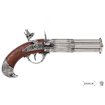Denix 4 Barrel Eagle 18th France Pistol 30cm Koleksiyon Obje