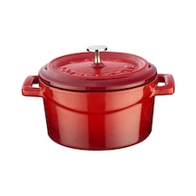 Lava Metal Döküm Mini Tencere, 10 Cm, 0.35 L Hacim, Kırmızı