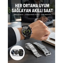 Akıllı Saat Adımsayar Nabız Ölçer Titreşim Özellikli Çağrı Cevaplama Sosyal Medya Yeni Nesil - 8912733432572