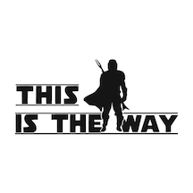 Star Wars This İs The Way - Araç, Oto, Laptop, Duvar Uyumlu Kaliteli Kaliteli Sticker 20 10 Cm