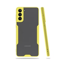 Newface Samsung Galaxy Uyumlu, S21 Plus Kılıf Platin Silikon - Sarı