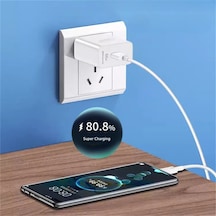 6a 66w Süper Hızlı Ab Abd Duvar Şarj Cihazı İçin Huawei Mate 40 50 60 P50 Nova Eu Plug - 2m Cable Diğer
