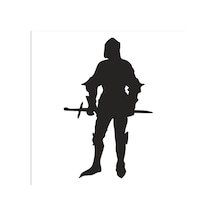 Savaşçı Folyo Sticker Derstv1263 30cm Uzunluk Siyah