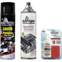 Motor Temizleyici Lastik Torpido Parlatıcı Süt Silikon Set Ebrayn