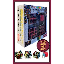 4 Lü Speed Zeka Küpü Akıl Küpü Rübik Küp Seti Fiber 2x2 - 3x3 - Kare 3x3 - 3x3 Anahtarlık