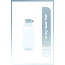 Eco Şişe Suluk Ve Matara Mavi Kare 500ml Mavi