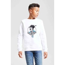 Tshirthane Gardrop Fuat Baskılı Unisex Çocuk Beyaz Sweatshirt Beyaz