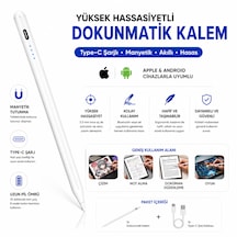 Manyetik Şarjlı Stylus Kalem Type-c Şarjlı Tablet Kalemi Hassas Uçlu Dokunmatik Kalem 1