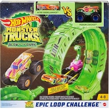 Hot Wheels Monster Trucks Karanlıkta Parlayan Çemberde Yarış Seti HBN02