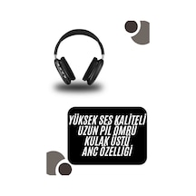 Mey İthalat Kulak Üstü Kablosuz Bluetooth Kulaklık Yumuşak Süngerli Sd Kart Girişli