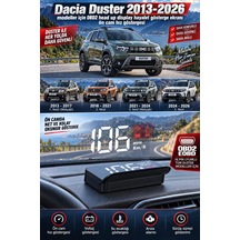Dacia Duster 2013-2026 Modeller İçin Obd2 Head Up Display Hayalet Gösterge Ekranı Ön Cam Hız Göstergesi
