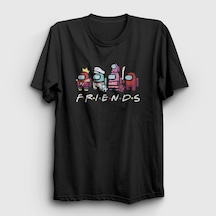 Presmono Unisex Friends Among Us T-shirt Siyah