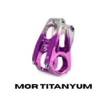 Wake Aluminyum Cnc Gidon Boğazı Çift Renk - 31.8mm - 28.6mm - 50mm 0 - Sm004-cnc - Mor Titanyum Çok Renkli