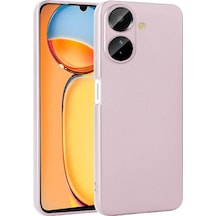 Noktaks - Xiaomi Uyumlu Xiaomi Poco C65 - Kılıf Mat Renkli Esnek Premier Silikon Kapak - Rose Gold