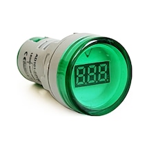 Mini Dijital Voltmetre 22mm Ac 60-500v Led Yeşil Işık