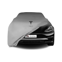 Tesla Model 3 2020- Araba Brandası Gri Kumaş Penye Toz Geçirmez Oto Garaj Branda