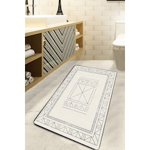 Touch Ekru 3'lü Set Banyo Halısı Djtbanyo Renkli