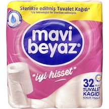 Mavi Beyaz 2 Katlı Tuvalet Kağıdı 32'li