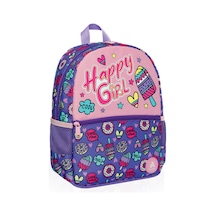 Küçük Çocuk Mini Çanta, Happy Girl Mor - Pembe