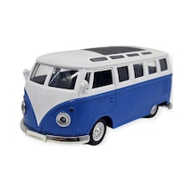 Çek Bırak Klasik T1 Vosvos Minibüs Oyuncak Araba - 14 Cm Nostaljik Hippi Van Lisinya Mavi