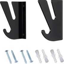 Depolama Kancalı Kaykaylar İçin Duvara Monte Vitrin 2pcs Siyah