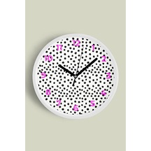 Modern Duvar Saati - 35cm - Önü Camlı Beyaz Kasa - Sessiz Mekanizma-jh0852 Beyaz