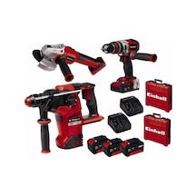 Einhell Kit Q4 36 V 4 Ah Kırıcı Delici + Matkap + Taşlama Seti