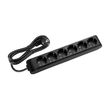 Viko Multi-let 6'lı Grup Priz Topraklı Çocuk Korumalı 1 Metre Siyah - 90133601
