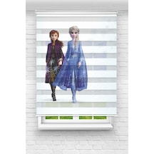 Perdeoutlet38 Baskılı Renkli Elsa Anna Dijital Baskılı Zebra Perde-cocuk Odası-stor Perde Model:pz-2533 Çok Renkli