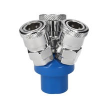 Folinda Pnömatik Otomatik Kilitleme Üç Yollu Hava Borusu Bölücü, 1/4" Pt İç Dişli Smy Bağlantı Elemanı