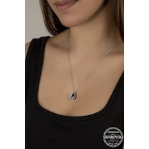 Union Swarovski Crystal Kadın Damla Zirconia Gümüş Kolye