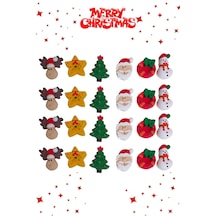 Eğitici Etkinlik Yılbaşı-noel-christmas 6'li Set 2 Boyutlu 8 Cm