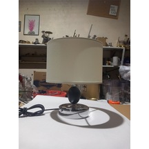 Yumurta Gövde Abajur Aydınlatma Lambası Bej