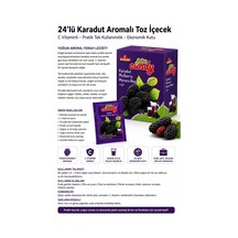 24 Lü Karadut Aromalı Toz İçecek Vitamin C İçerikli Pratik Tek Kullanımlık Soğuk İçecek Tozu Diğer