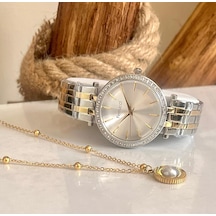 Ferrucci Fc.11390 Silver&gold Şık Kadın Kol Saat+çelik Kolye